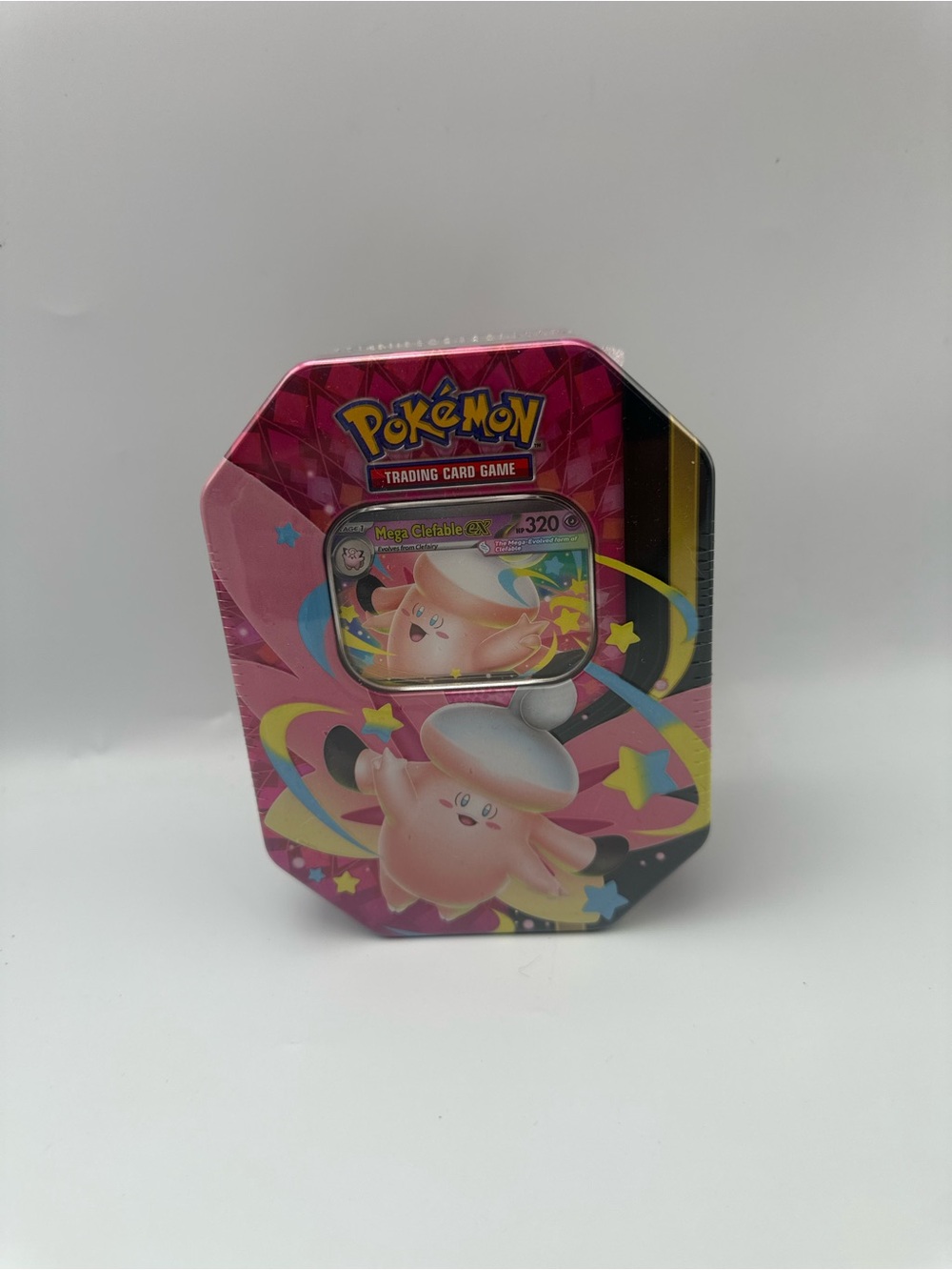 Pokemon Pink Clefable Tin Trading Card Case